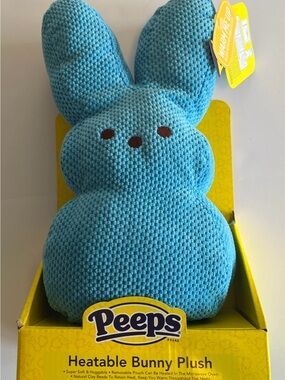 Peeps Blue Heatable Bunny Plush Accent Pillow